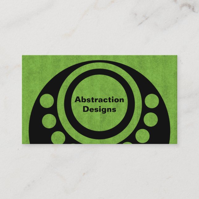 Abstrakt dimensionale Visitenkarte, leuchtend grün Visitenkarte (Vorderseite)