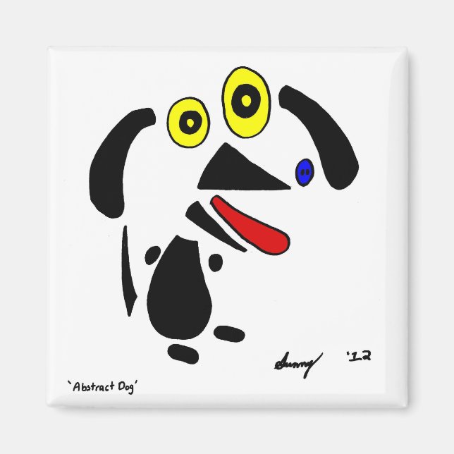Abstrakt Dog Magnet (Vorne)