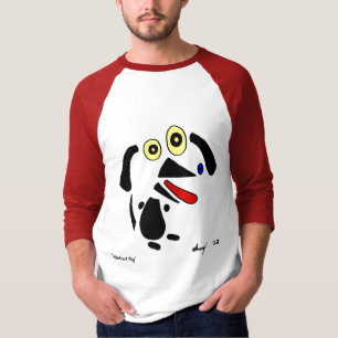 Abstrakt Dog Mens Raglan T - Shirt