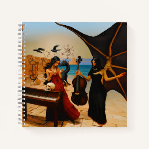 Abstrakt Dragon Skull okkultiert Dunkle Hexe Kunst Notizbuch