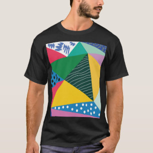 Abstrakt dreieckig: Geometrisches Vintages Dekor. T-Shirt