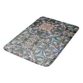 Abstrakt Dusty Succulent Garden Rosette Muster Badematte