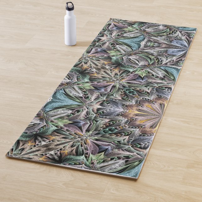 Abstrakt Dusty Succulent Garden Rosette Muster Yogamatte (Beispiel)