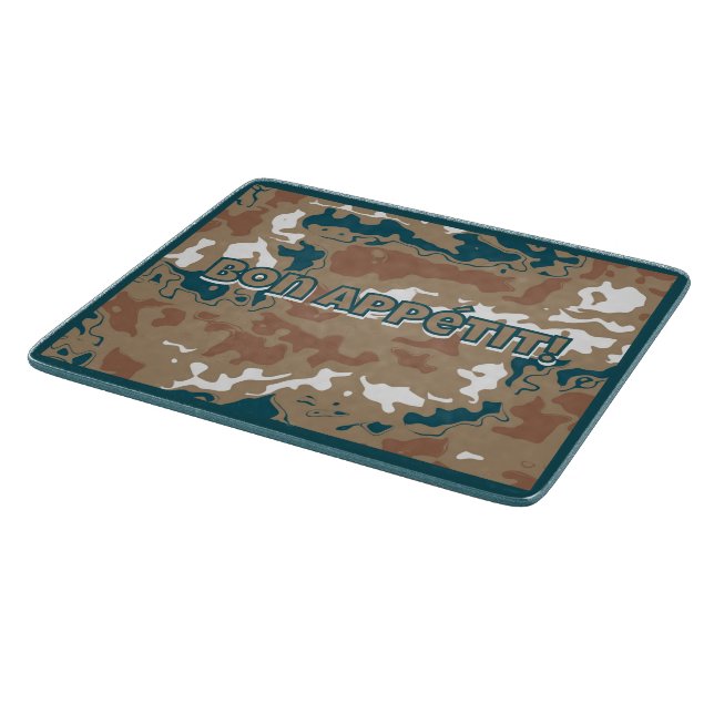 Abstrakt Earth Camouflage Brown Schneidebrett (Ecke)