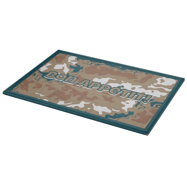 Abstrakt Earth Camouflage Brown Schneidebrett (Ecke)