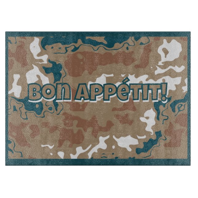 Abstrakt Earth Camouflage Brown Schneidebrett (Vorderseite)