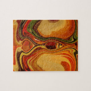 Abstrakt Earth Tone Swirl Art Print