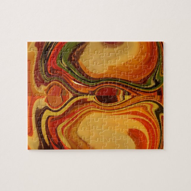 Abstrakt Earth Tone Swirl Art Print (Horizontal)