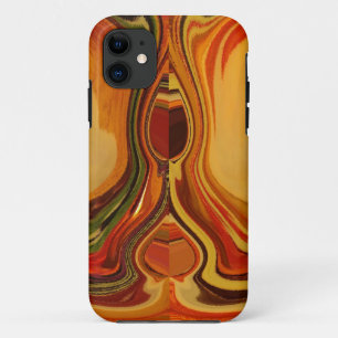 Abstrakt Earth Tone Swirl Art Print iPhone 11 Hülle
