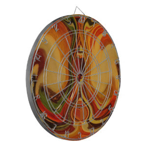 Abstrakt Earth Tone Swirl Art Print Dartscheibe