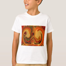 Abstrakt Earth Tone Swirl Art Print T-Shirt