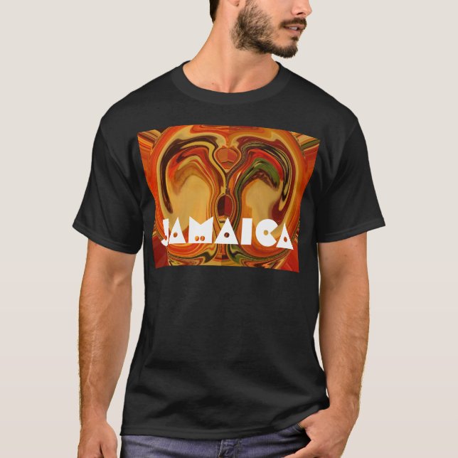Abstrakt Earth Tone Swirl Art Print T-Shirt (Vorderseite)
