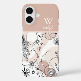 Abstrakt Earthy Boho Minimalistisch Style iPhone 16 Hülle