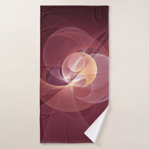 Abstrakt Elegante Modernes Wine Rotes Fraktal Badehandtuch