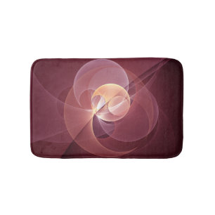 Abstrakt Elegante Modernes Wine Rotes Fraktal Badematte