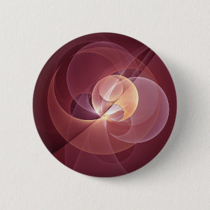 Abstrakt Elegante Modernes Wine Rotes Fraktal Button