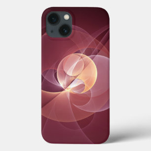 Abstrakt Elegante Modernes Wine Rotes Fraktal Case-Mate iPhone Hülle