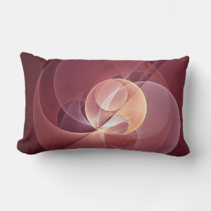 Abstrakt Elegante Modernes Wine Rotes Fraktal Lendenkissen
