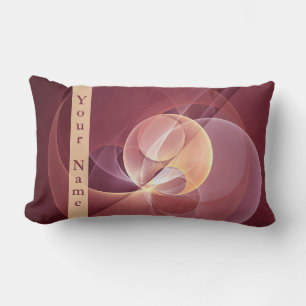 Abstrakt Elegante Modernes Wine Rotes Fraktal Lendenkissen