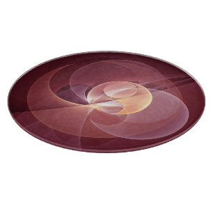 Abstrakt Elegante Modernes Wine Rotes Fraktal Schneidebrett