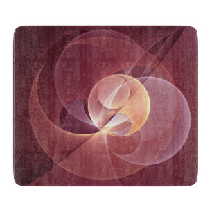 Abstrakt Elegante Modernes Wine Rotes Fraktal Schneidebrett