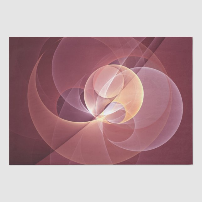 Abstrakt Elegante Modernes Wine Rotes Fraktal Seidenpapier (Vorderseite)
