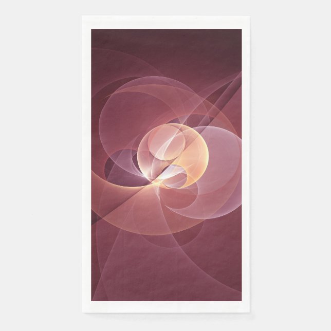 Abstrakt Elegante Modernes Wine Rotes Fraktal Serviette (Vorderseite)