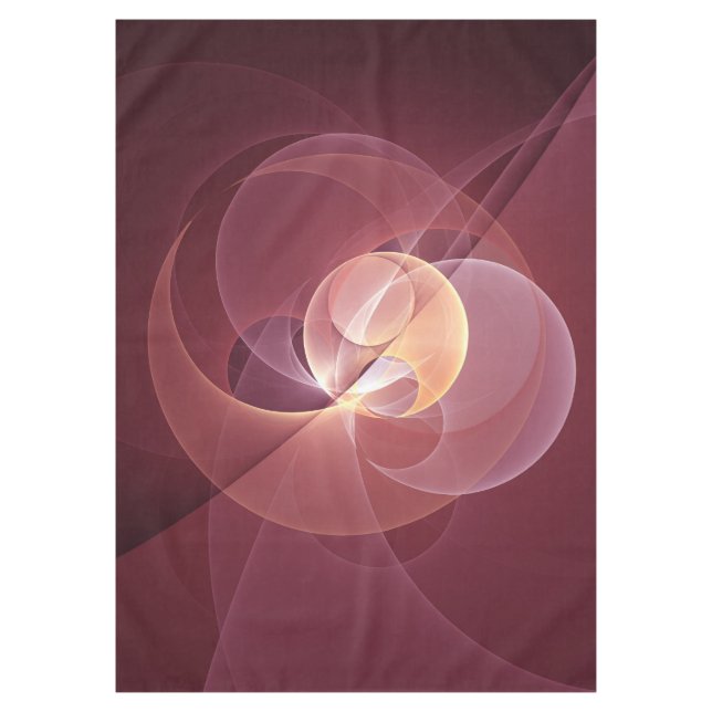 Abstrakt Elegante Modernes Wine Rotes Fraktal Tischdecke (Vorderseite)