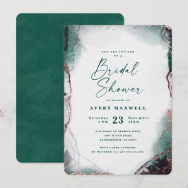 Abstrakt Ethereal Emerald Green Brautparty Einladung