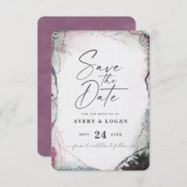 Abstrakt Ethereal Mauve Lilac Lila Wedding Save The Date