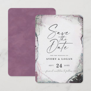 Abstrakt Ethereal Mauve Lilac Lila Wedding Save The Date