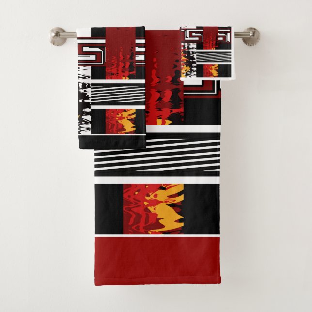 Abstrakt, ethnisch und kreativ badhandtuch set (Insitu)