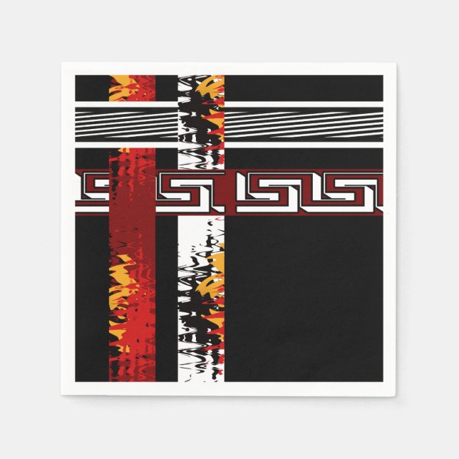 Abstrakt, ethnisch und kreativ serviette (Vorderseite)