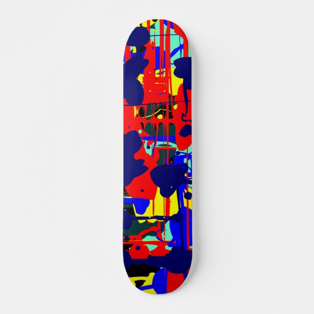 Abstrakt Expressionist 01 - Retro Skateboard (Vorne)
