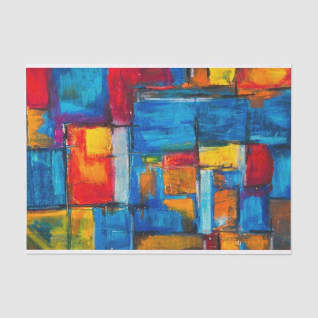 Abstrakt Expressionist Painting Muster Seidenpapier (Vorderseite)