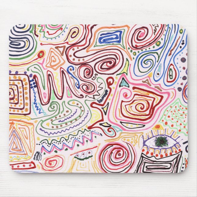 Abstrakt - Fabric Paint - Städtische Gesellschaft Mousepad (Vorne)