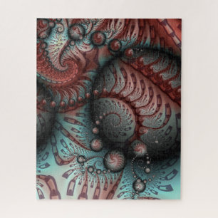Abstrakt Fantasy Fraktal Art Balls Braun Blau