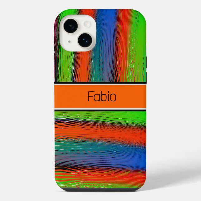 Abstrakt farbenfroh iPhone 14 plus hülle (Rückseite)