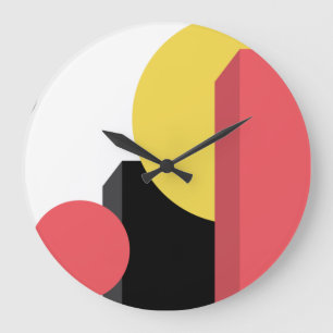 Abstrakt, farbenfroh, modern, einfach, lebendig große wanduhr