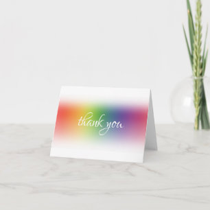 Abstrakt Farbige Danke-Handschrift Elegant Dankeskarte