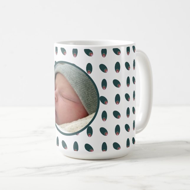 Abstrakt Feathers Dark Kaffeetasse (VorderseiteRechts)