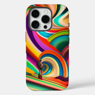 Abstrakt Festival-Inspiriert – Bonnaroo Moderne Ku iPhone 16 Pro Hülle