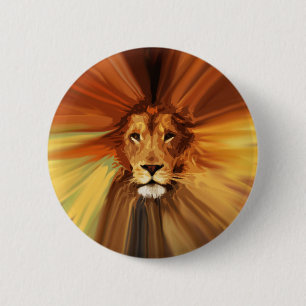 Abstrakt Fierce Lion Button