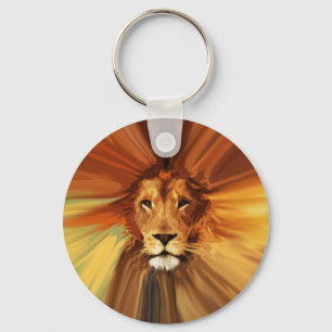 Abstrakt Fierce Lion Schlüsselanhänger