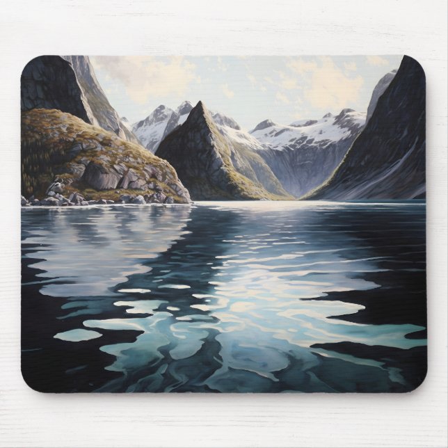 Abstrakt Fjord Mousepad (Vorne)