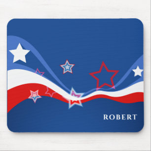 Abstrakt Flagge der Vereinigten Staaten Sterne und Mousepad