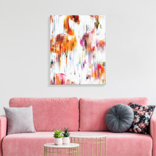 Abstrakt Flamingo Stretched Canvas Print Leinwanddruck