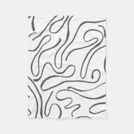 Abstrakt Fleece Blanket - schlankes Minimalistisch