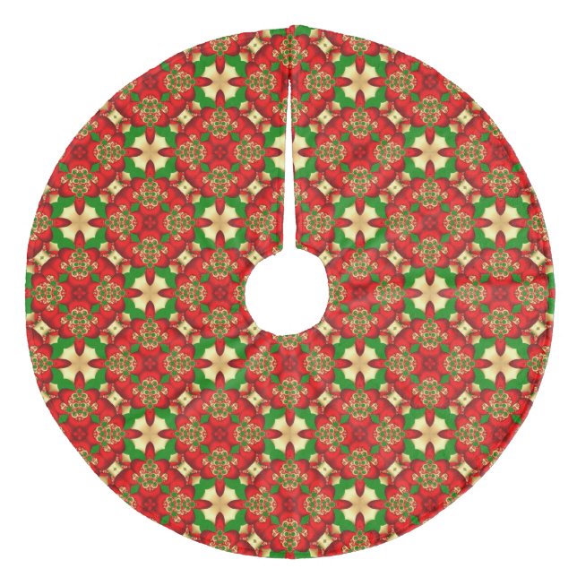 Abstrakt Fleece Weihnachtsbaumdecke (Vorderseite)