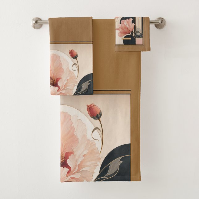 "Abstrakt Floral" Badhandtuch Set (Insitu)